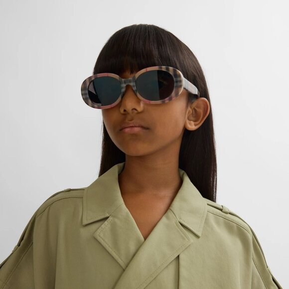 Burberry KIDS Sunglasses Vintage Brown Oval JB4339 377873 NEW AUTHENTIC - Picture 13 of 13